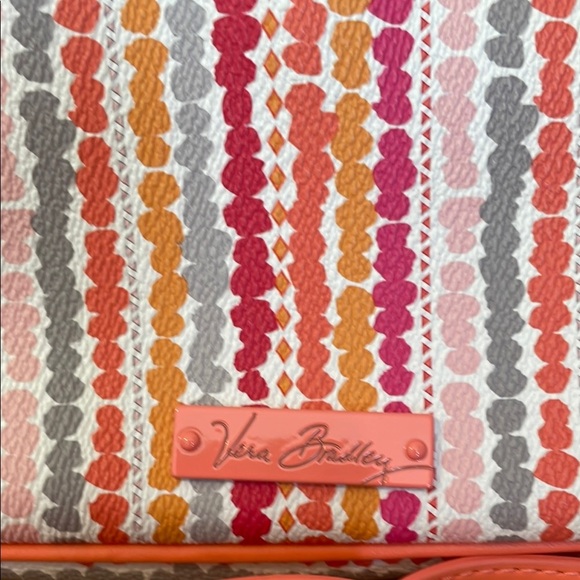 Vera Bradley Pink and Orange Crossbody Bag with Vibrant Design - Picture 2 of 7